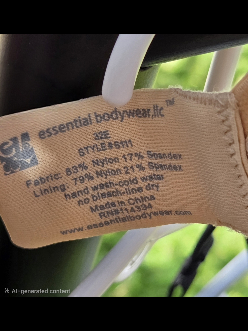 Brand New! Retail $80 Essential Bodywear Beige T-shirt Bra